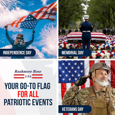 Outdoor 3x5 American Flag Made In USA With Brass Grommets Built To Last Outdoors Polycotton For Exterior Use 100 Percent Made In USA Flag With Vivid Red And Deep Blue Colors Weather Resistant FMAA Certified for patriotic events