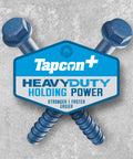 Heavy-Duty Hex Head Concrete Anchors 5/16 X 2-1/4 Inch, 15 Pack, Blue Climaseal Coating for Outdoor Use, crossed design