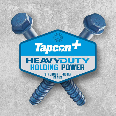Heavy-Duty Hex Head Concrete Anchors 5/16 X 2-1/4 Inch, 15 Pack, Blue Climaseal Coating for Outdoor Use, crossed design