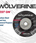 Image of Wolverine Type 27 Cut And Grind Combo Wheel A24T Aluminum Oxide 4.5 Inch Diameter 1/8 Inch Thick With 5/8 Inch 11 UNC Nut.