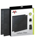 Replacement Carbon Filters 2 Pack For AC300 AC350 AC500 AC550 Air Purifiers Black Odor Control That Captures Odors And Large Particles