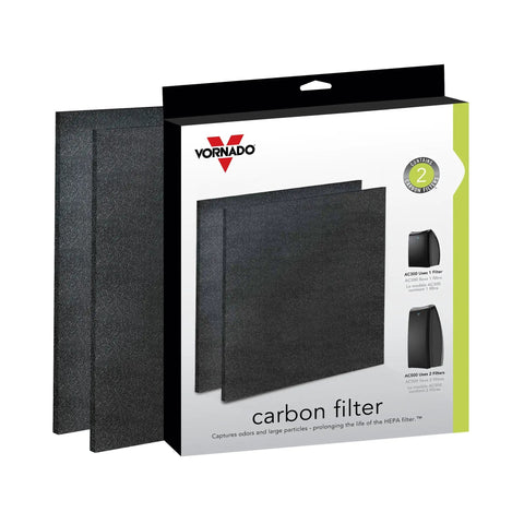 Replacement Carbon Filters 2 Pack For AC300 AC350 AC500 AC550 Air Purifiers Black Odor Control That Captures Odors And Large Particles