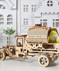 Tanker Mechanical Model Kit For Adults, DIY 3D Wooden Puzzles With Working Engine And Moving Transmission, Includes Can Holder, 594 Pieces, Boss-Level Truck Build, Perfect Father’s Day Gift; wooden tanker truck with eggs