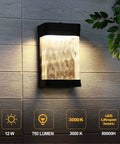 Dusk To Dawn Outdoor Light With Bubble Glass 750 Lumen Built In LED Porch Fixture For Modern Exterior Lighting