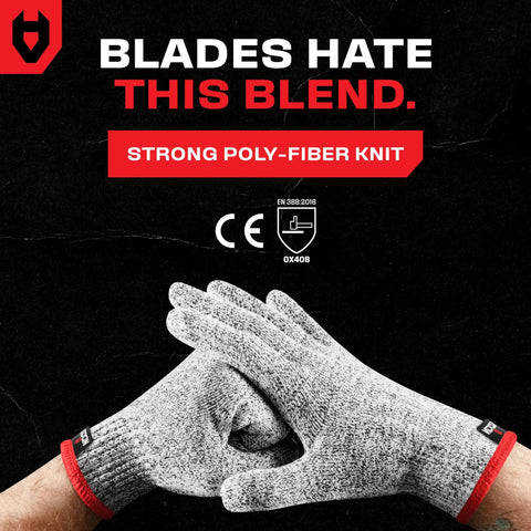 Premium Cut Resistant Kitchen Gloves Food Grade For Chefs And Butchers, Level Five Meat Cutting Gloves with poly-fiber knit
