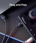 Pro Level Audio Mixer Interface for Streamers and Creators with Easy to Use Controls, USB cable connection shown