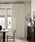 Sand Beige Linen Curtains 102 Inches Long for Living Room Two Panels 50 by 102 Inch Pinch Pleated Drape with Back Tab Hooks Rings