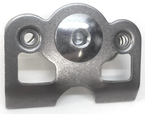 Fab Shop Grade Heavy Duty Steel Quick Release Fastener Buttons With Zinc Plated Springs And Flat Contour Tab Plates That Skip Panel Dimpling Includes Free Rivets 10 Piece Kit, close-up of flat tab