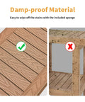 Comparison of Poly Lumber Shower Bench With Handles And Storage Shelf Water Resistant showing damp-proof material benefit.