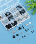 180 Piece Hook And Eye Sewing Kit All In One With Buttons And Closures For Skirts Pants And Dresses Fabric Snap Buttons Garment Snaps DIY Craft Essentials In Handy Storage Box