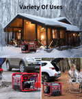 Gas Powered Portable Inverter Generator 4500 Watt With CO Sensor Parallel Ready For Camping Tailgating Home Backup And Emergency Power EPA Compliant Reliable