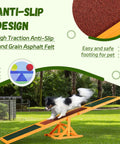 Dog using Tough As Nails Built To Last Durable 71 Inch Fir Wood Dog Agility Seesaw With 66 Lb Weight Rating Anti Slip Deck