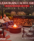 Outdoor setting with a heavy duty firewood rack for outdoor and indoor use eight foot raised lumber storage holds half cord of logs about sixty four cubic feet with cover.