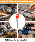 Three Piece Chainsaw Sharpening File Set With Seven And A Half Inch Round Files For Standard Chain Sizes In Heavy Duty High Carbon Steel