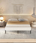 Heavy Duty Steel Box Spring For Queen Bed Base With Durable Cover And Quick No Sweat Setup Providing Rock Solid Mattress Support To Keep Your Bed Looking Sharp For Years in a modern bedroom setting.