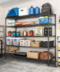 Heavy Duty Five Tier Garage Storage Shelving Unit Featuring An Adjustable Metal Wire Build With Rock Solid Craftsmanship Designed As A Versatile Workhorse For Basement Pantry Or Warehouse Organization Handling Massive Loads With Zero Fuss, showcasing organized storage with various items.
