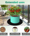8 Pack 20.47 Inch Nonwoven Mulch Mats For Landscaping Reusable Weed Control Fabric Degradable Tree Barrier Mat with planter
