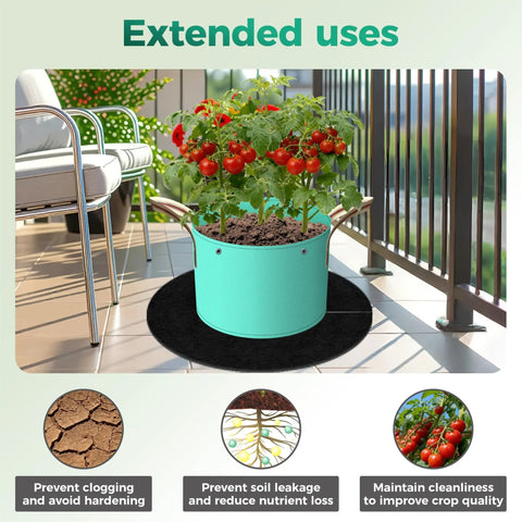 8 Pack 20.47 Inch Nonwoven Mulch Mats For Landscaping Reusable Weed Control Fabric Degradable Tree Barrier Mat with planter