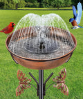 40 Inch Metal Bird Bath With Removable 13 Inch Diameter Bowl And 3 Inch Deep Reservoir, Heavy Duty Rust Proof Standing Garden Feeder
