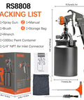 Heavy Duty Siphon Feed Air Spray Paint Gun With 1.8Mm Needle And 1000Cc Aluminum Pot built tough with canister and accessories.