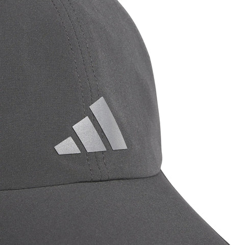Close-up of Men's Superlite Cap With Perforated Panels For Maximum Airflow And Quick Dry Lightweight Moisture Wicking Workout Hat in grey.