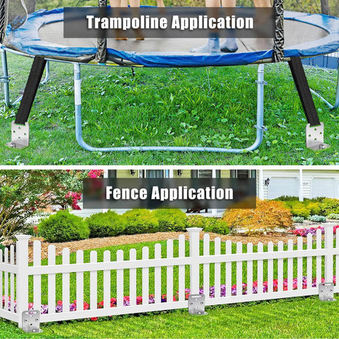 4 Pack 30 Inch Ground Anchors Screw In Kit With 2 Point 8 Inch Wide Tapered Spiral Design And L Bracket For Swing Sets Tents Sheds Canopies Fences And Play Equipment
