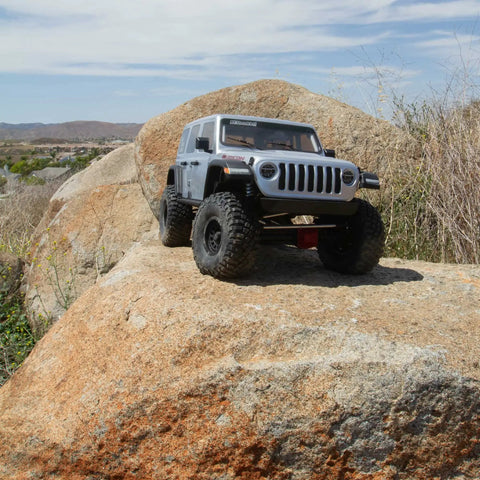 One Sixth Scale SCX6 Jeep Wrangler 4x4 Rock Crawler RTR With Two Speed Transmission And Beefed Up Front And Rear Suspension