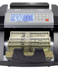 V1800 Money Counter With Color Coded Dual TFT Display, Pro Grade Speed for Fast Bill Counting Up to 1000 Notes Per Minute, UV MG IR Counterfeit Detection, Detects Counterfeits and Doubles by Denomination counting banknotes.