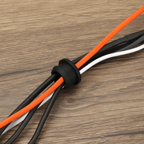 Set Of 5 Silicone Wire Grommets For 21mm Mounting Hole, 26mm Top Diameter, durable cable bushing protecting multiple wires.