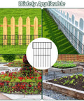 No Dig Animal Barrier Fence Kit 27ft Long 17in High Garden Border Fence With 25 Rustproof Metal Panels used around garden borders