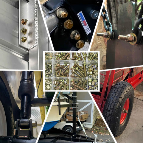 1020Pcs Metric Hex Bolt And Nylon Locknut Assortment Kit Packed With Grade 8.8 Alloy Steel And Zinc Galvanized Washers For Automotive Repair Tooling Jigs detailed in various applications.