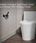 Pivoting Toilet Tissue Holder From Components Collection Premium Metal Bath Hardware With Corrosion Resistant Finish mounted on wall