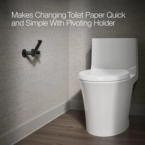 Pivoting Toilet Tissue Holder From Components Collection Premium Metal Bath Hardware With Corrosion Resistant Finish mounted on wall