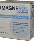 Top Shelf Deep Fryer Oil Filter Powder To Clarify And Extend Cooking Oil Life 22 Pound Bulk Bag in packaging.