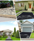 Image showcasing Heavy-Duty Gravel Grid Stabilizer for Driveways and Pathways installed in various outdoor settings.