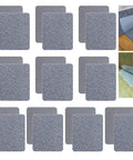 Non Slip Rug Gripper Pads For Hardwood Floors, Heavy Duty No Slip Carpet Tape Keeps Rugs Flat And In Place, 10 Pack Large Grey