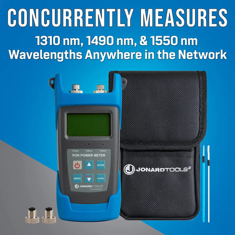 Pro Grade PON Power Meter For FTTx Networking With Concurrent 1310 1490 1550 Nm Readouts, -35 To +15 dBm Range, APC Version