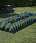 Heavy Duty Galvanized Raised Garden Bed Kit 12x4x1.5 Ft Outdoor Planter Box For Vegetables Flowers And Herbs Weather Resistant Metal