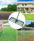 Heavy Duty Stainless Steel Lawn Leveler Rake With 30 By 10 Inch Ground Plate And 78 Inch Adjustable Handle in various settings