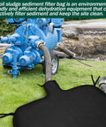 3x4ft Extra Large Dewatering Bags With Drawstring For Construction Sites Heavy Duty Non Woven Geotextile Filter Bags in use