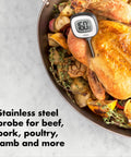 Good Grips Chef's Precision Digital Instant Read Thermometer With 90 Degree Pivot in roasted chicken showing 160°F