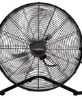 20 Inch High Velocity Wall Mount Fan with Pivoting Head, Remote, 3 Speed Settings, versatile for home garage attic use, shown front view
