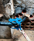 Heavy Duty Cable Puller Sheave For Smooth Wire And Cable Feeding in use with 3 solid wheels reducing friction and protecting cables