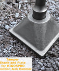 1-3/16 Inch Tamper Shank And 6x6 Inch Dirt Compactor Plate For Electric Jack Hammer on rocky surface