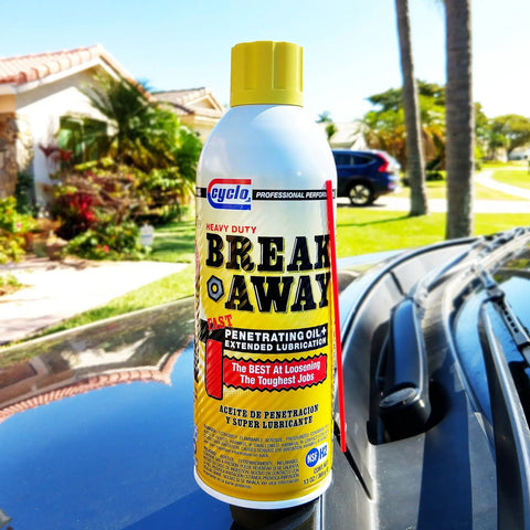 Heavy Duty Breakaway Penetrating Oil For Loosening Rusted Joints And Bolts, Fast Acting Lubricant on car hood