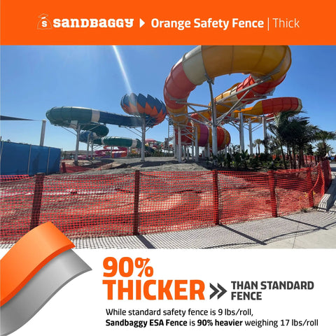 Heavy Duty Orange Safety Fence For Construction And Crowd Control 4 Ft By 100 Ft Per Roll DOT Approved Temporary Barrier Solid Mesh High Tensile Strength Six Roll Pack Straight Up Bulletproof For Any Work Site