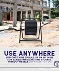 Heavy Duty Wire Spool Rack And Cable Caddy In Black No Fuss Durable Steel Spool Holder at construction site