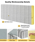Bay Window Sill Seat Cushion Set With Weaving Chenille Texture Comfy Non Slip Foam Pads For Indoor Furniture Bench Seating