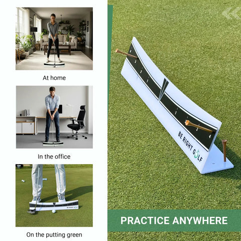 Putting Plane Rail 24 Inch Putting Stroke Trainer For Indoor And Outdoor Practice in various settings