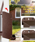 Weatherproof Metal Wall Mounted Bird Feeder With Heavy Duty Roof And Detachable Easy Clean System installed on a house wall